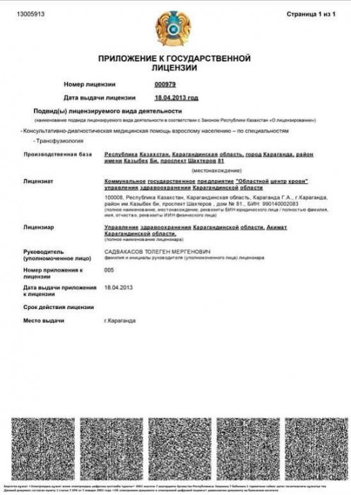 Мемлекеттік лицензияға қосымша